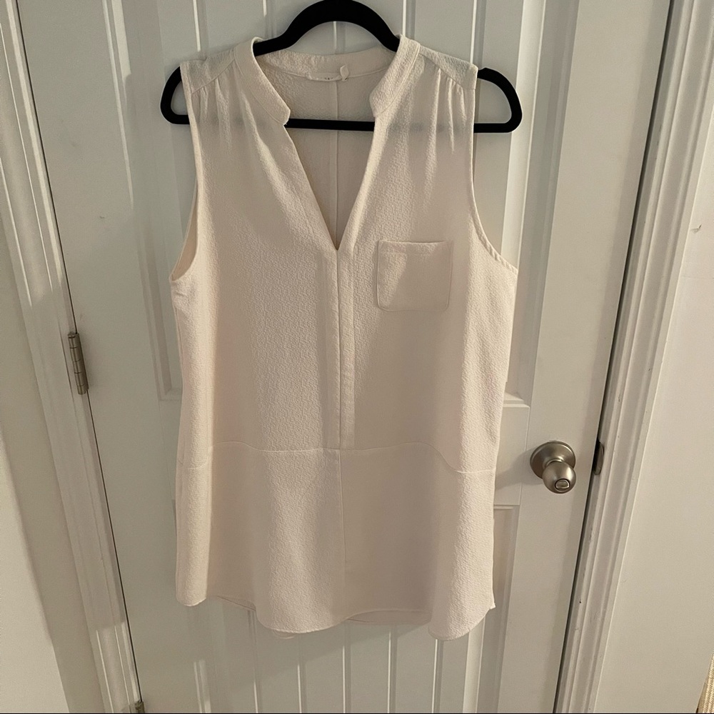 White shift dress